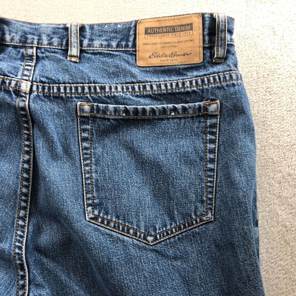 Eddie Bauer Women's Jeans 36x30 Measured Bootcut Classic Blue Denim Casual Y2K - Picture 15 of 16